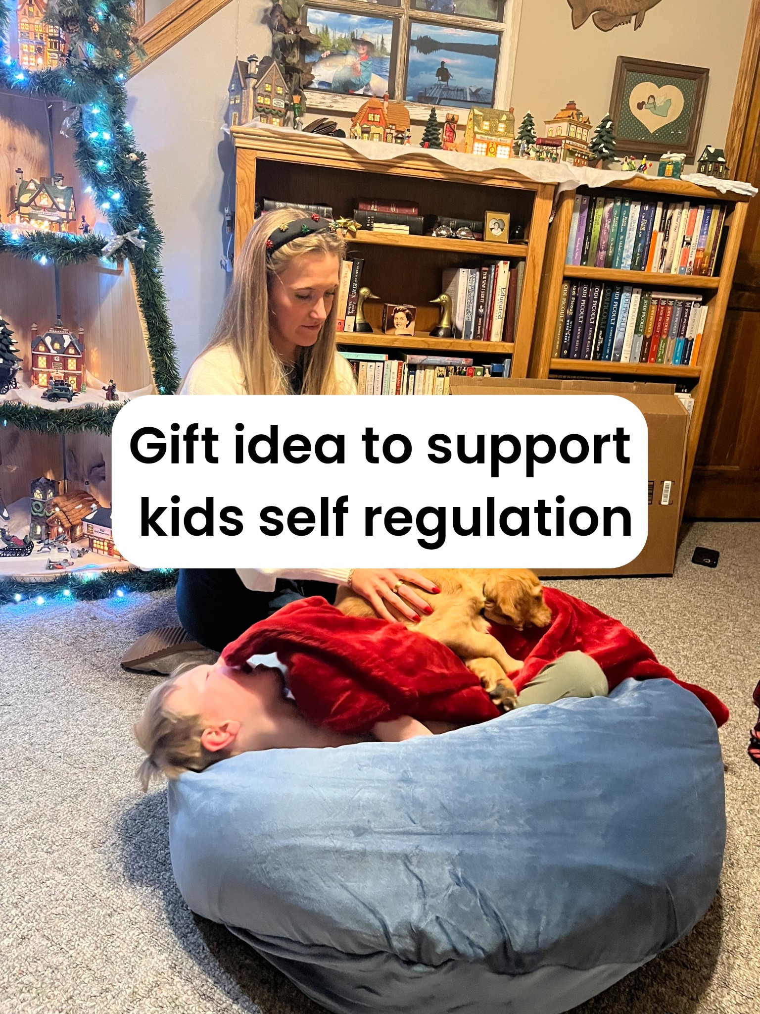 Sensory friendly Cocoon kids seat. Designed to provide a calming sensory input to regulate the nervous system. 

Benefits of the Cocoon seat provides proprioceptive input, which:
-Activates the parasympathetic (“rest and digest”) nervous system
-Lowers stress hormones like cortisol
-Improves body awareness and grounding
-Can reduce anxiety, hyperactivity, and emotional dysregulation
-Often helps with focus and sleep

Many people experience a sense of safety, calm, and organization after proprioceptive input  

#LTKHoliday #LTKmomlife #LTKGiftGuide