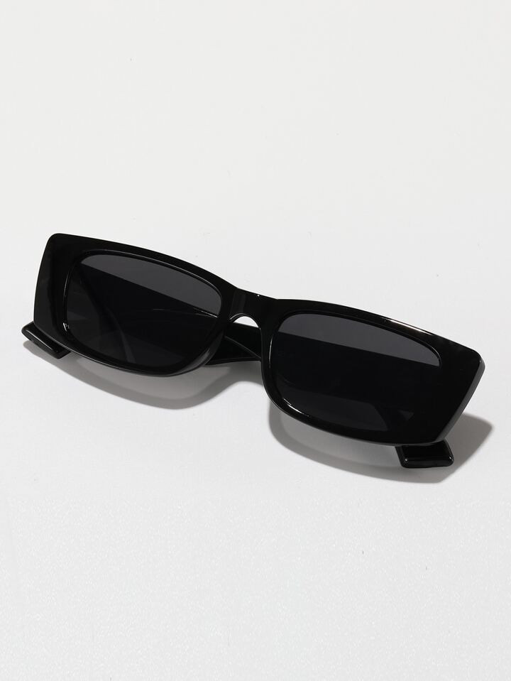 1pair Square Acrylic Frame Black Fashion Glasses Women Summer Boho Glasses
       
              ... | SHEIN