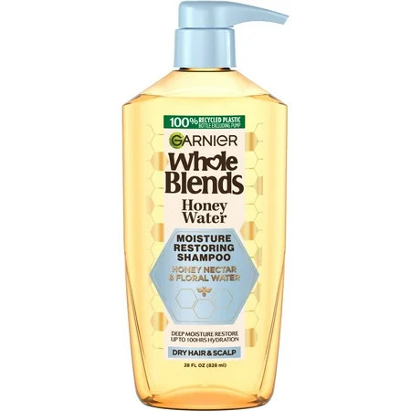 Garnier Whole Blends Honey Water Moisture Restoring Shampoo for Dry Hair 28 fl oz | Walmart (US)