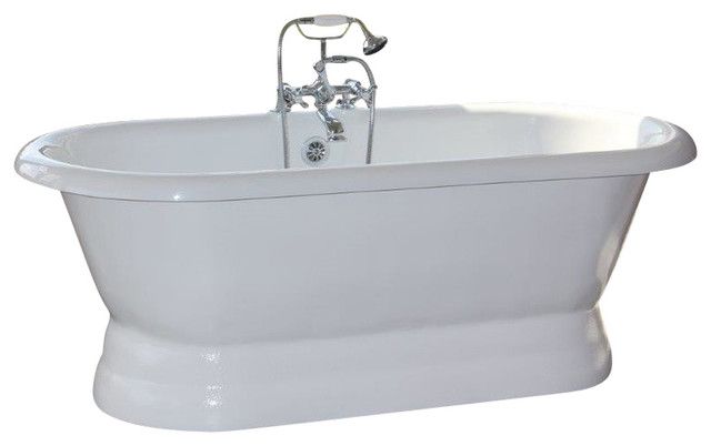 https://www.houzz.com/product/40358263-saumarez-white-acrylic-pedestal-tub-with-faucet-drillings-con | Houzz 