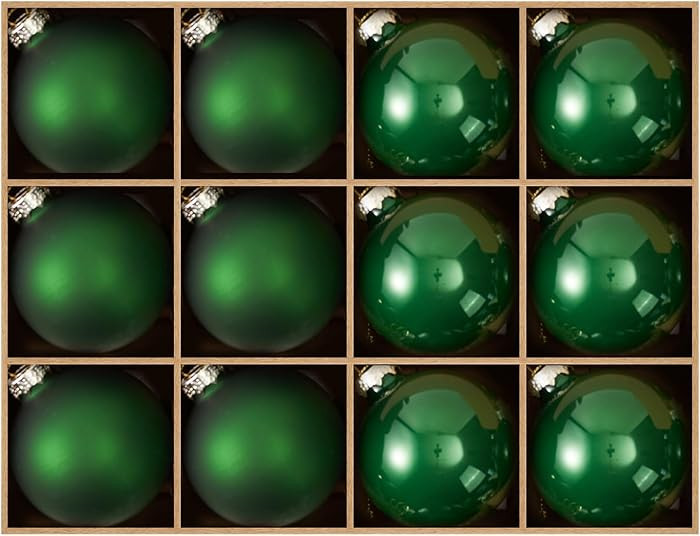 WDS WONDROUS Christmas Decorations Balls Tree Ornaments, Modern Glass Christmas Ornaments, 12PCS ... | Amazon (US)