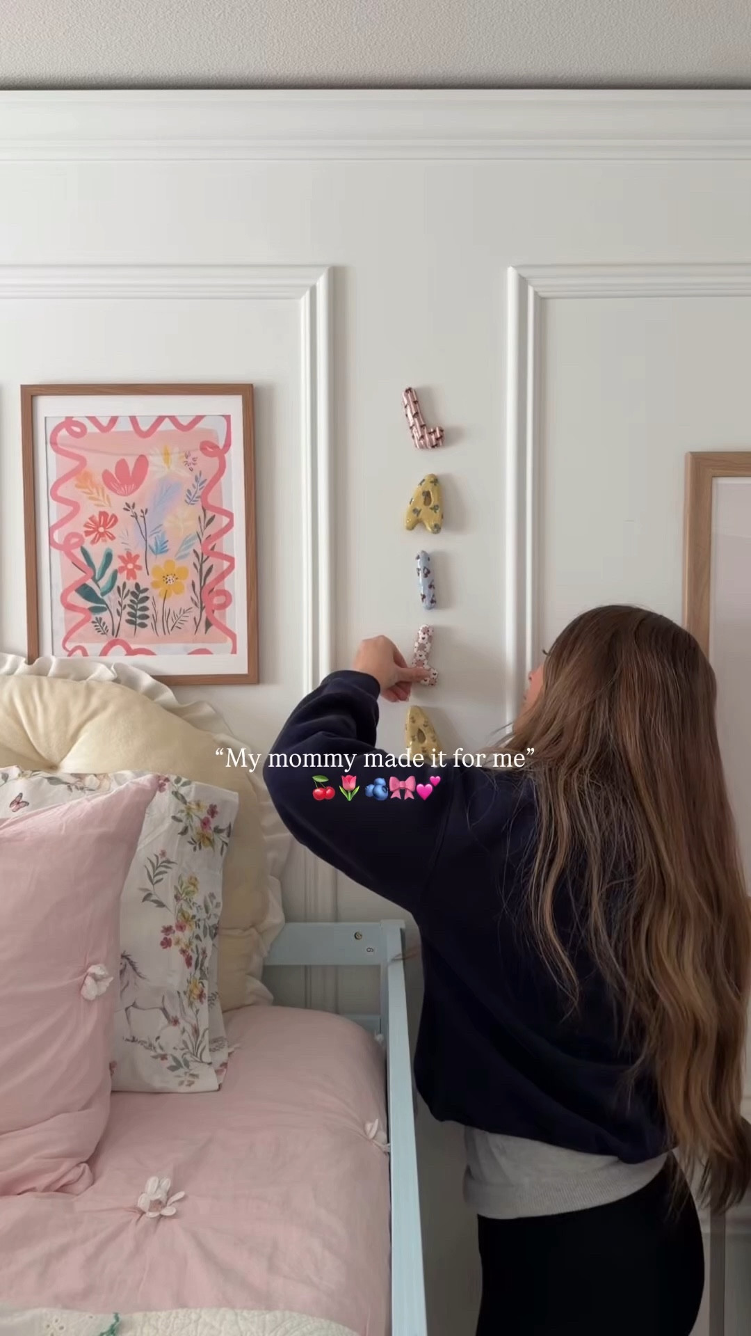 These clay letters are super easy to make, and they look so cute to display in their room! ￼

Here’s how you can make them! 


I made stencils by printing out letters in the font that I liked on plain computer paper. Then I cut those out and use that as a stencil for my clay!

Once you cut out your letters, you are going to take a rolled out piece of clay and place it on top, this is going to give it the bubble effect! Then you use water to smooth out all of the edges until your letters look nice and smooth.

You need to let the clay completely dry before you paint it. Depending upon the thickness of your letters, this can take several days or up to a week!

Once your clay is dry, you go ahead and paint it with whatever design you like! I just used acrylic paint and then I sprayed my letters with a high gloss shine afterward!

I cut command strips to fit the back of my letters and used command strips to adhere them to the wall :) I painted both front and back of the letters that way the command strips would be able to stick to the paint, they don’t stick well to just plain clay! 

#craftymom￼

#LTKBaby #LTKKids #LTKmomlife