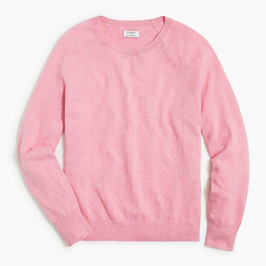 Cotton-cashmere raglan crewneck sweater | J.Crew Factory