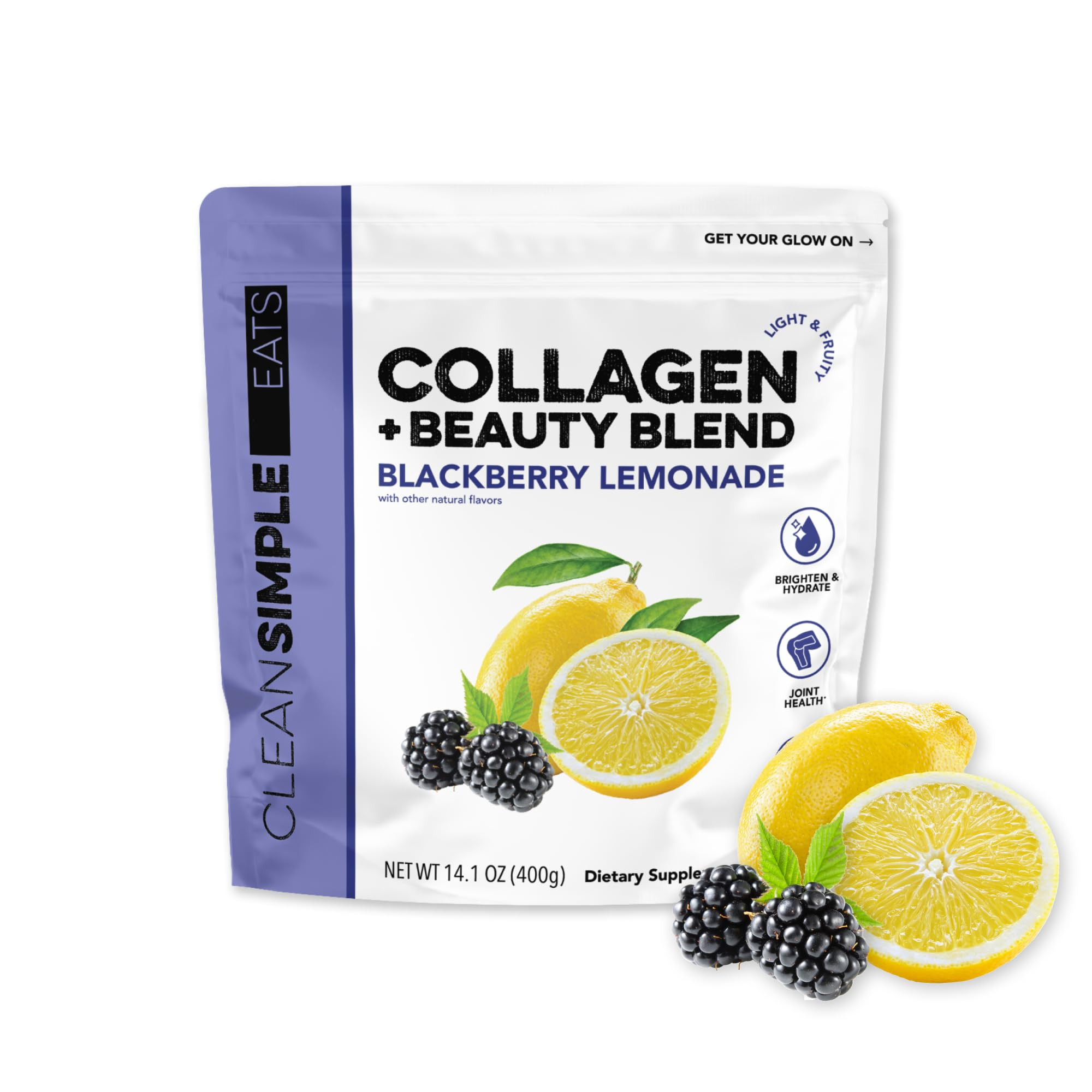 Clean Simple Eats Collagen Powder + Beauty Blend, BlackBerry Lemonade, Hydrolyzed Collagen Peptid... | Amazon (US)