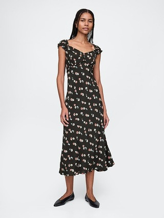 Crepe Sweetheart Maxi Dress | Gap (US)