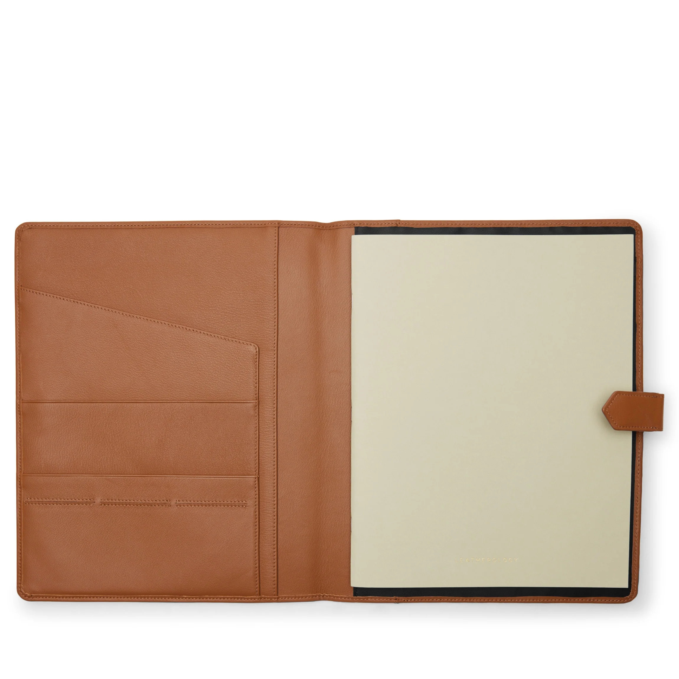 Letter Snap Bound Journal Cognac | Leatherology
