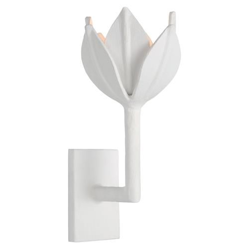 Visual Comfort Alberto Regency Plaster White Sconce - Small | Kathy Kuo Home