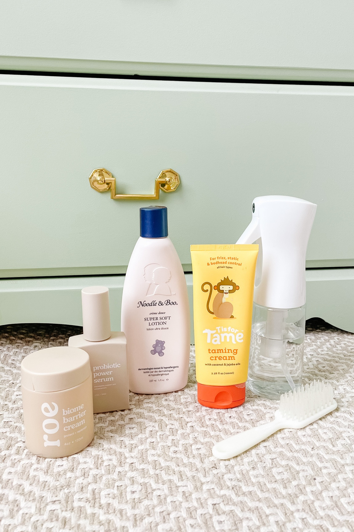 Maddox’s “getting ready” lineup:

Roe Wellness - serum and barrier cream for sensitive skin - I use any time he has drool or diaper rash or dry skin! Works like a charm.

Noodle & Boo Lotion - smells like a dream and is super hydrating. We use a little bit daily!

T is for Tame - clean ingredient taming gel for crazy baby boy hair!

Best Amazon spray bottle to wet his hair and then brush! 



#LTKbaby #LTKbump #LTKfamily