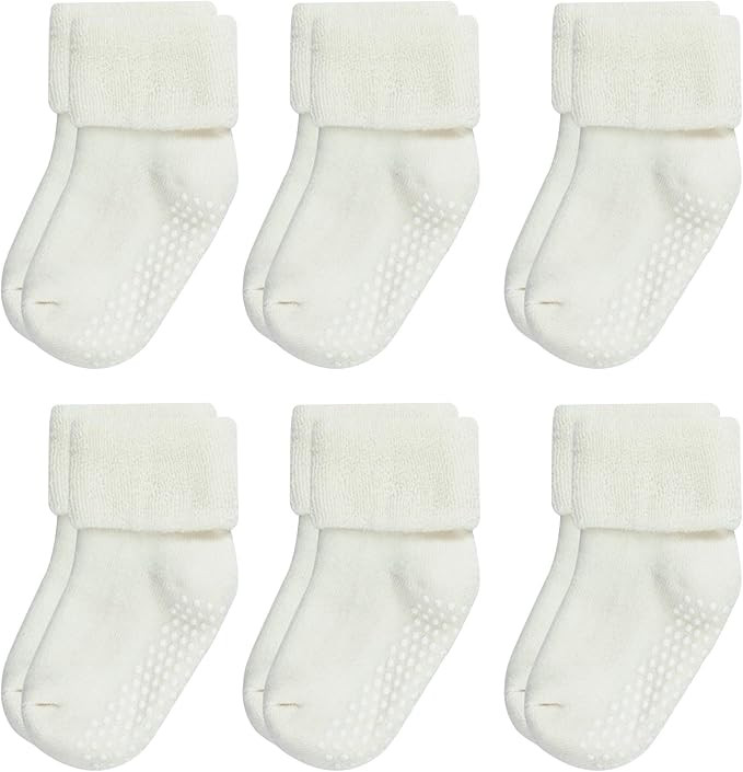 VWU Baby Toddler Kids Ankle Crew Socks with Grips Unisex Warm Thick Cotton Winter Socks 0-10 Year... | Amazon (US)