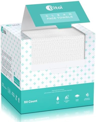 Face Towels, 10"×12" Disposable Face Towel, Face Towelettes XL, Ultra Soft Makeup Remover Dry Wi... | Amazon (US)