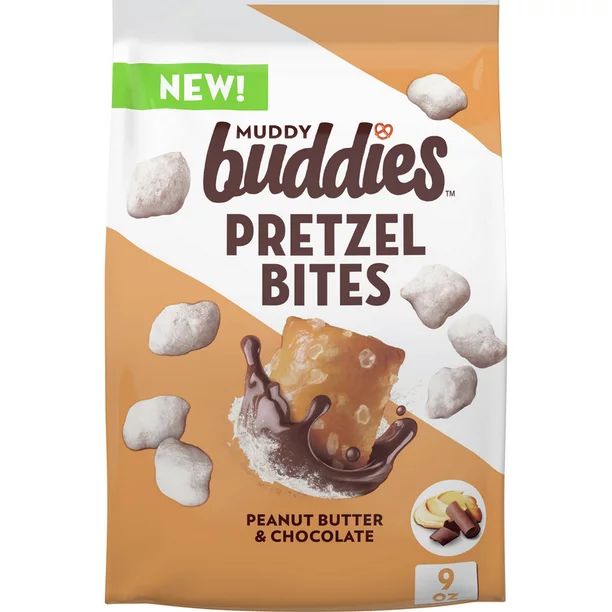 Chex Mix Muddy Buddies Pretzel Bites, Peanut Butter and Chocolate, 9 oz - Walmart.com | Walmart (US)