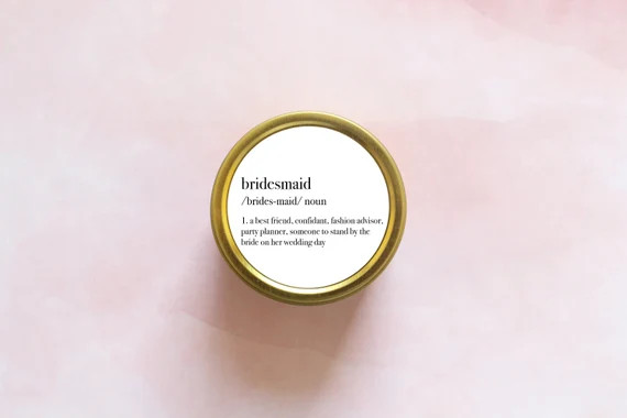 Personalized Bridesmaid Definition - Funny Bridesmaids Gift - Small Bridesmaid Proposal Gift | Etsy (US)