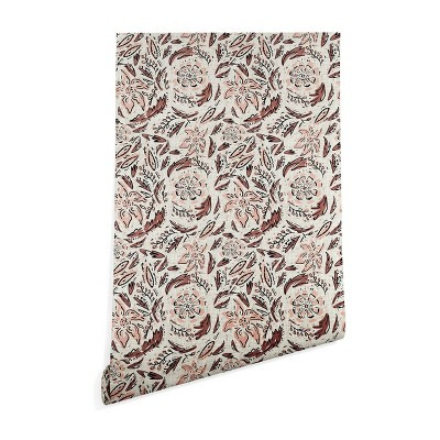2" x 4" Holli Zollinger Indie Floral Wallpaper Beige - Deny Designs | Target