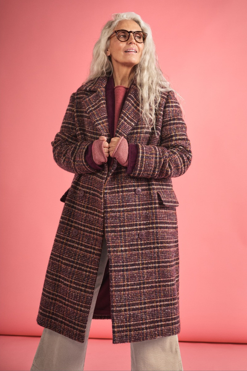 Evenweave Wool Blend Checked Coat | Seasalt Cornwall