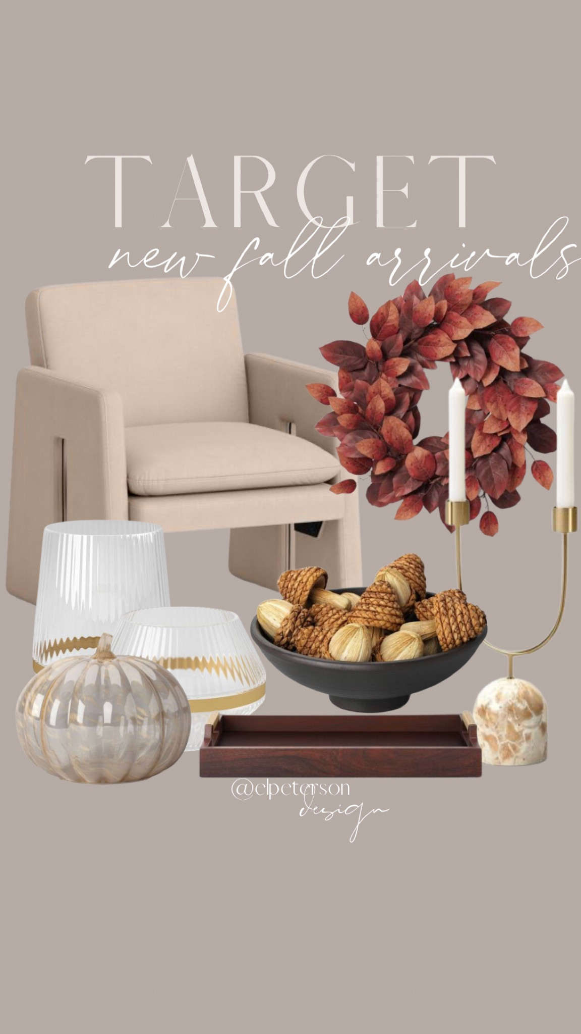 Fall decor
Accent chair 
Wreath
Vases

#LTKSeasonal #LTKunder100 #LTKhome
