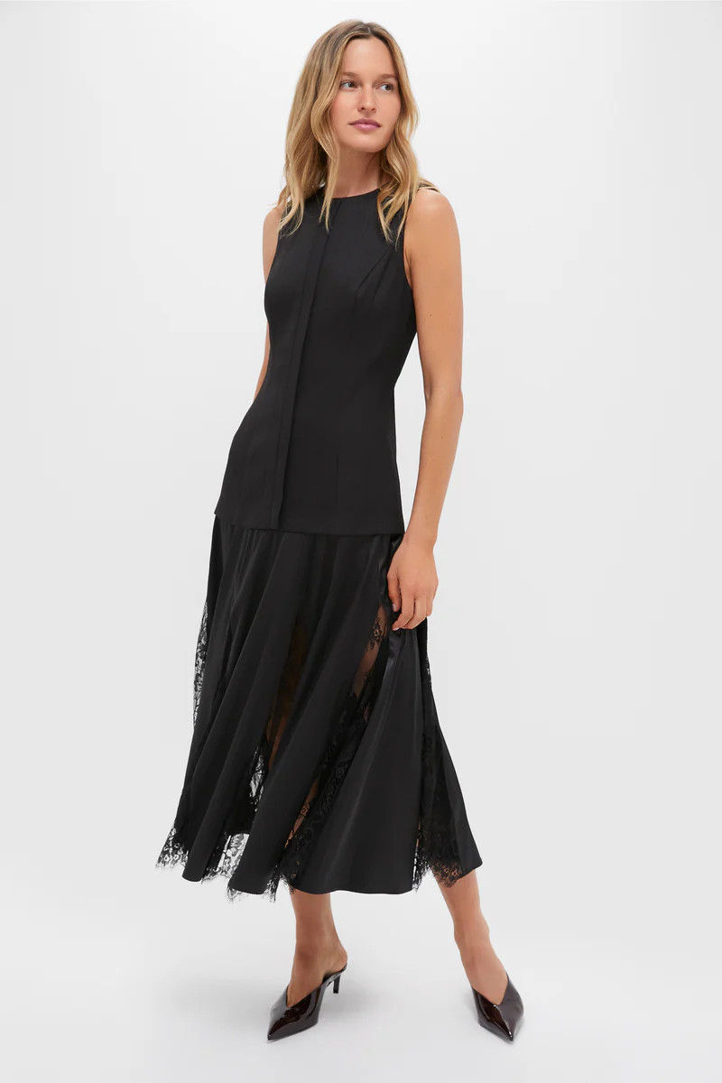 Black Mixed-Media Coco Maxi Dress | Tuckernuck (US)
