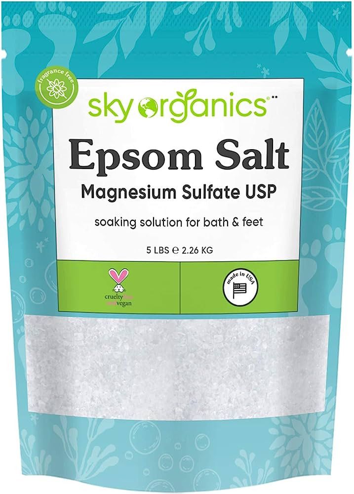 Sky Organics Epsom Salt for Body to Soak, Soothe & Refresh, 5 lbs. | Amazon (US)