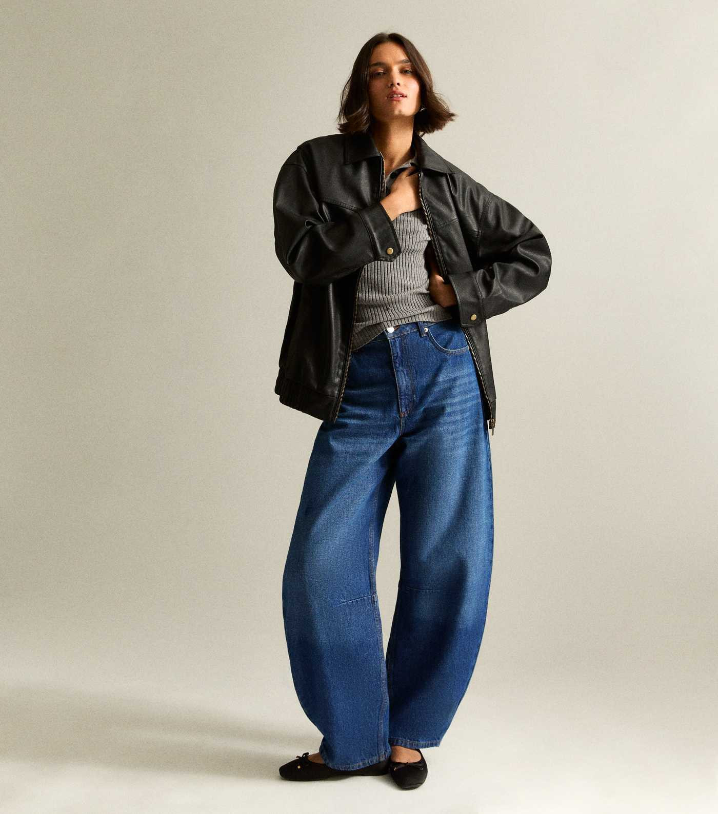Blue Barrel Leg Jeans | New Look | New Look (UK)