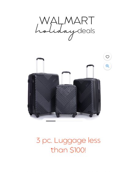 Walmart deals, hard shell luggage, luggage set 

#LTKHolidaySale #LTKsalealert
