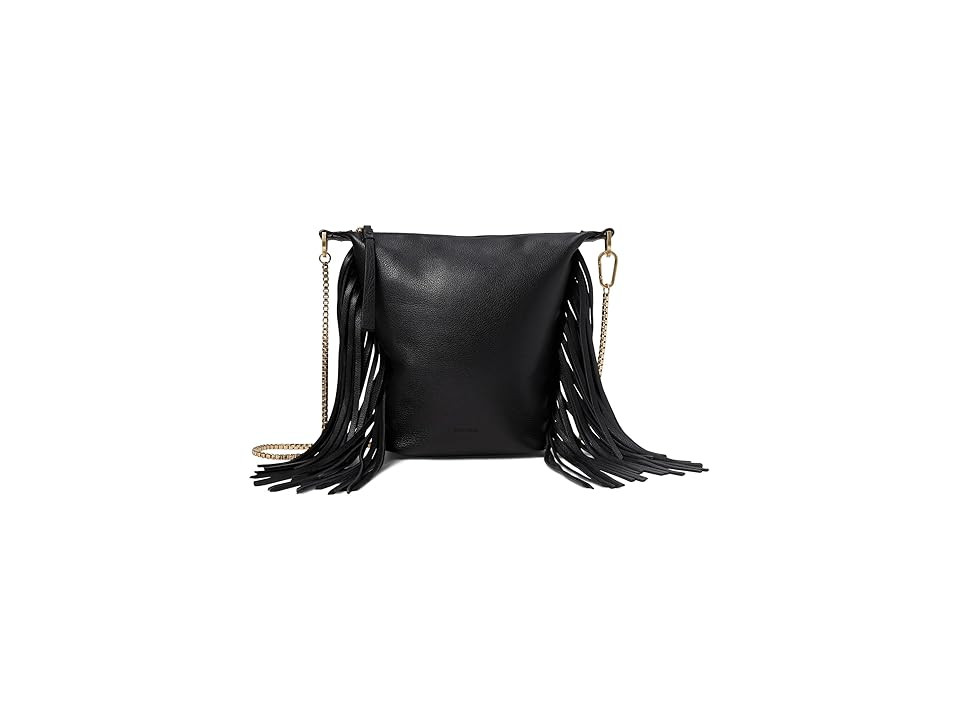 AllSaints Evaline Fringe Crossbody (Black) Cross Body Handbags | Zappos