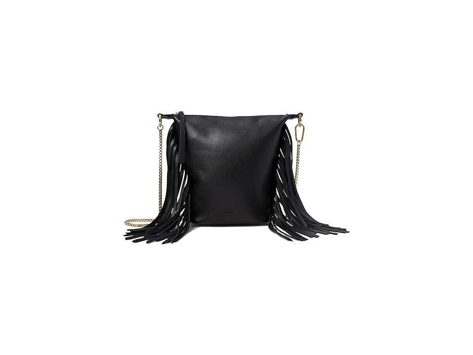 AllSaints Evaline Fringe Crossbody (Black) Cross Body Handbags | Zappos