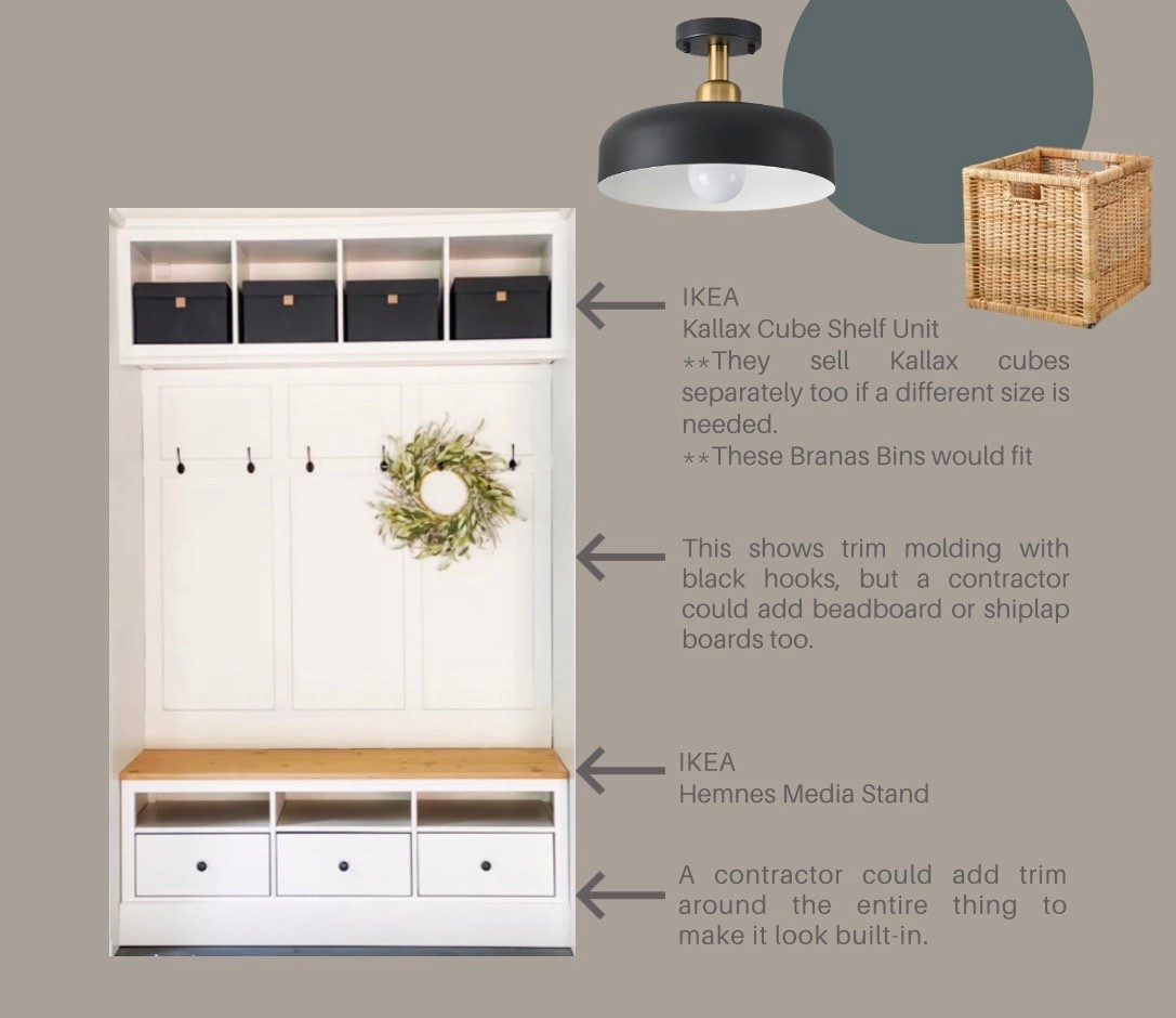 Mudroom Design - IKEA Hack / built-in look 