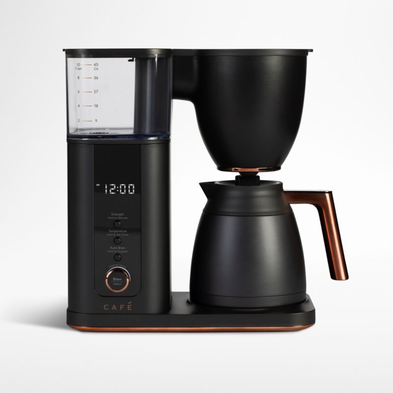 Cafe Matte Black 10-Cup Drip Coffee Maker with Thermal Carafe + Reviews | Crate & Barrel | Crate & Barrel