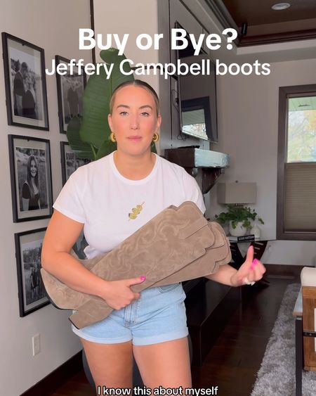 Jeffery Campbell boots - buy or bye?

Spoiler alert: we’re keeping them 😂

I’m 5’8 and these are the first pair of boots that go to my knees AND fit my big calves 👌🏻 

Boots: 8.5

#LTKVideo #LTKStyleTip #LTKMidsize