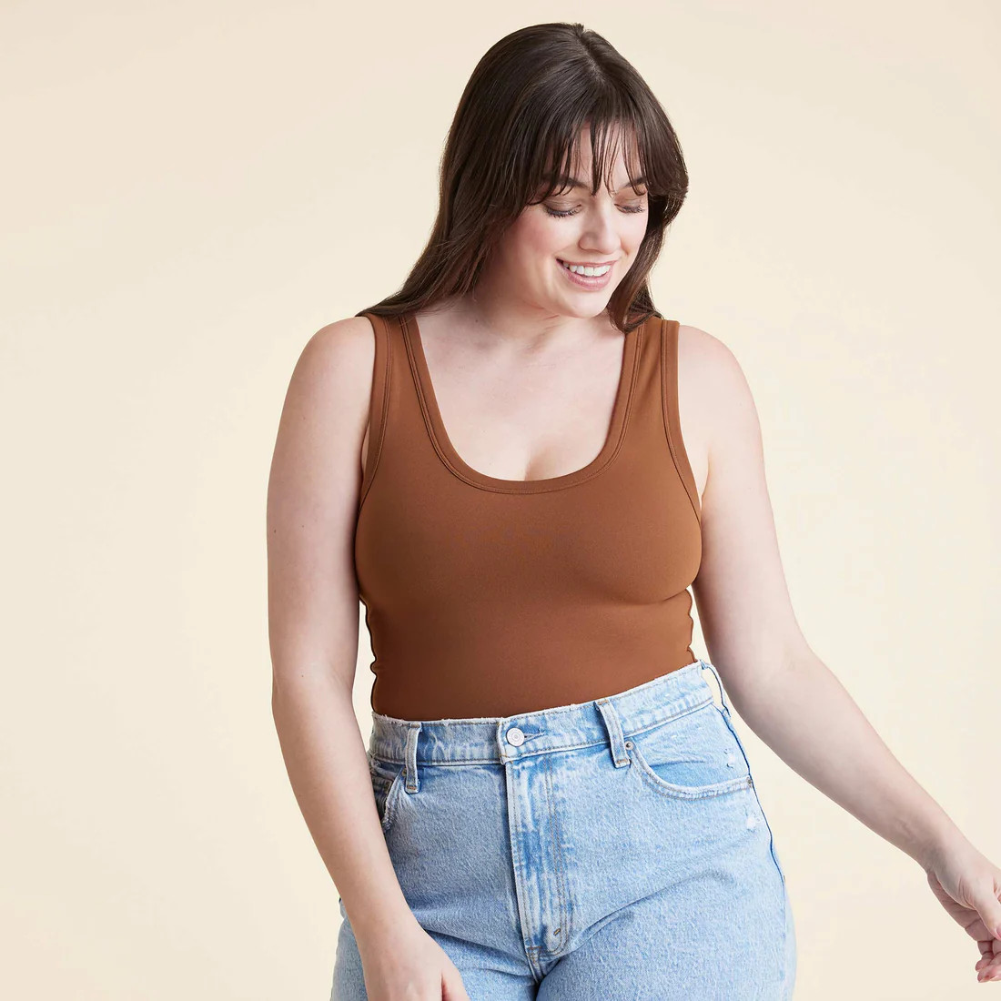 Seamless Scoop Tank Bodysuit | Nuuds US