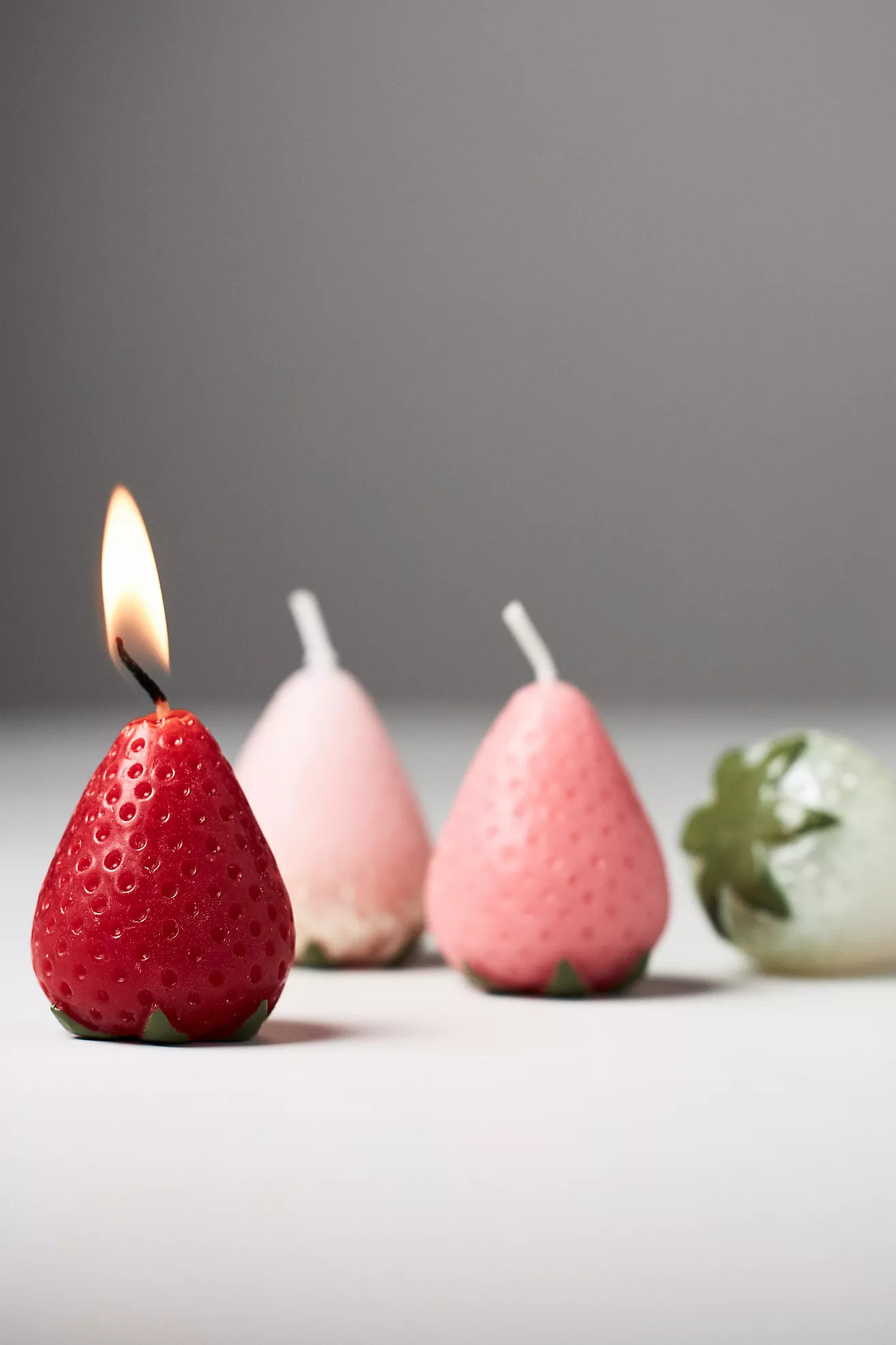 Strawberry Shaped Wax Candles, Set of 4 | Anthropologie (US)