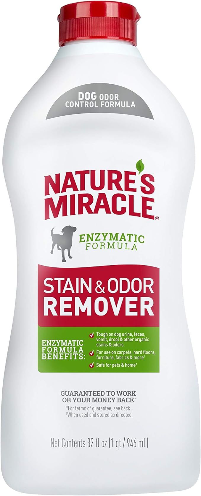 Nature's Miracle Stain and Odor Remover Dog 32 Ounces, Odor Control Formula, Pour | Amazon (US)