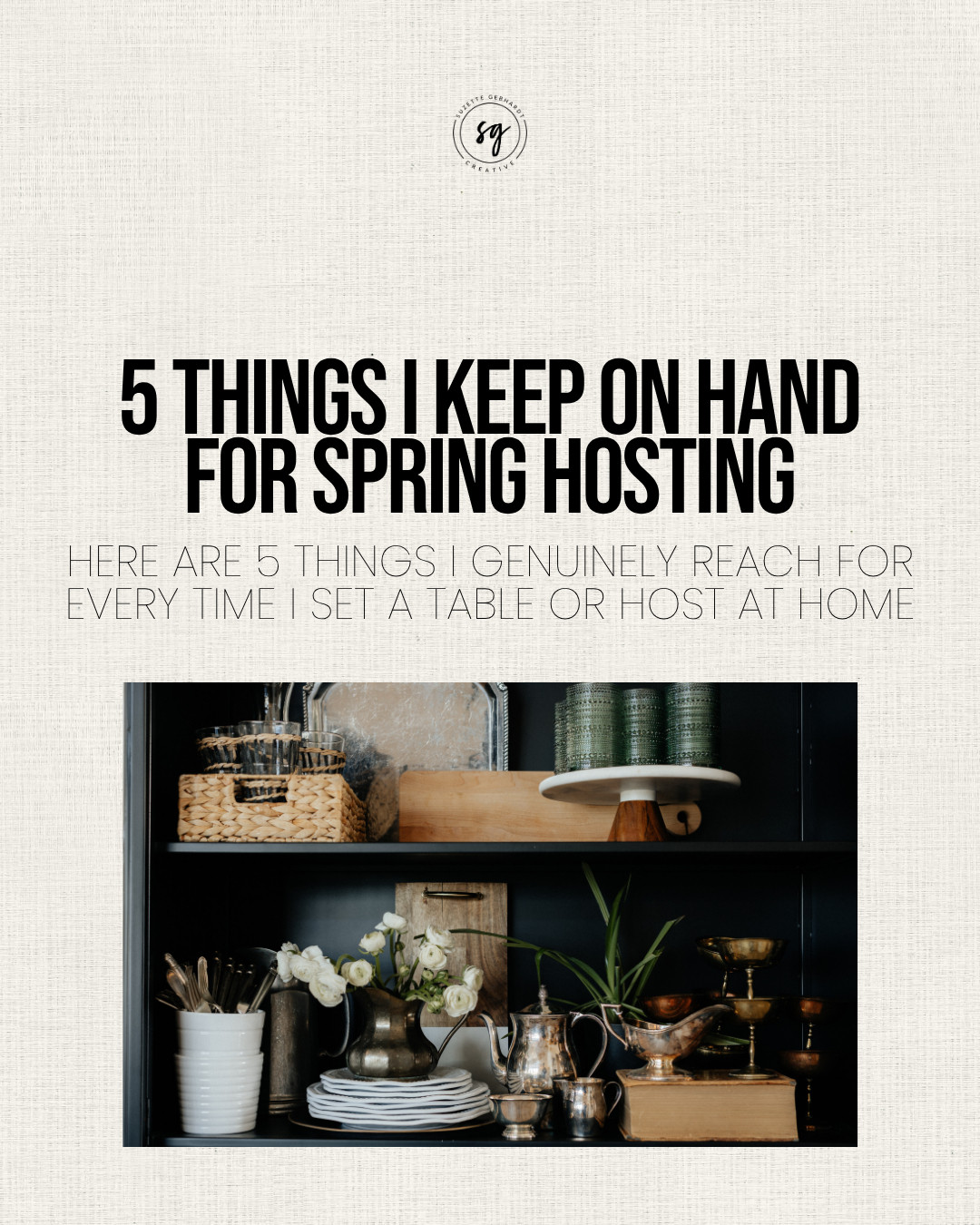 A few things I genuinely use for spring hosting — not just pretty, but the practical pieces I reach for every single time I entertain. 

 #entertaining #tablescape #hostess #LTKHome