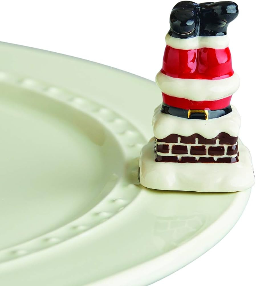 Nora Fleming Down The Chimney (Santa Legs) - Hand-Painted Ceramic Christmas Decor - Winter Minis ... | Amazon (US)