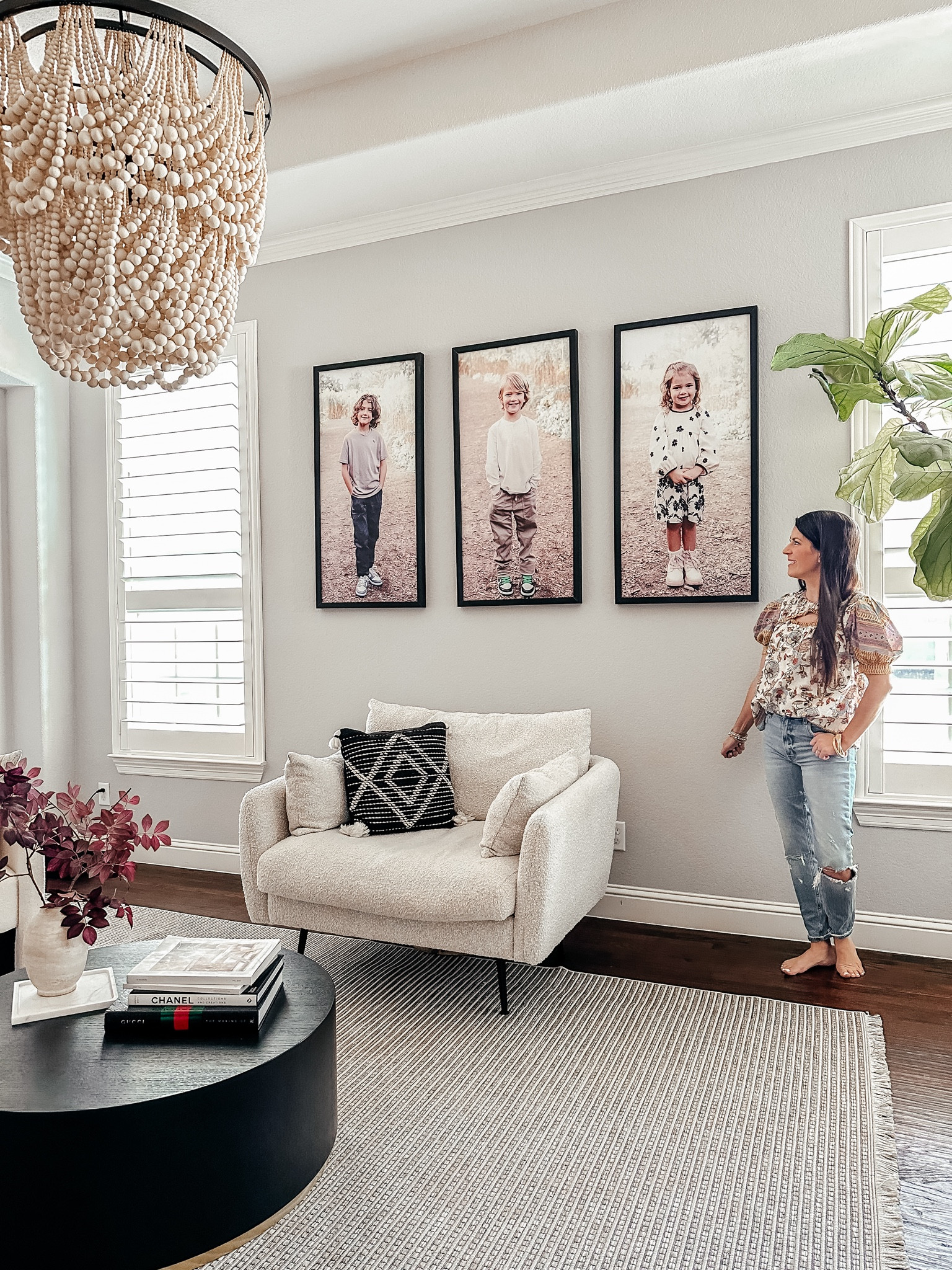 Front room accent chairs and beaded chandelier. Coffee table. Living room. Indoor outdoor rug. Front living room furniture #livingroom #accentchair 

#LTKsalealert #LTKhome #LTKstyletip