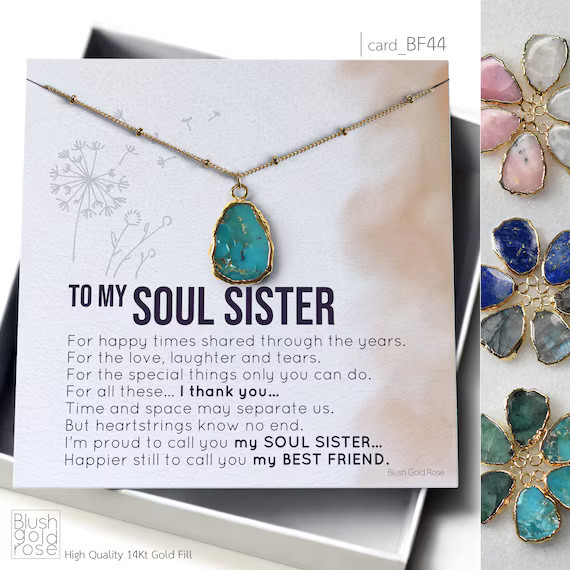 Soul Sister Gift BFF Necklace best Friend Gift  BFF Gift - Etsy | Etsy (US)