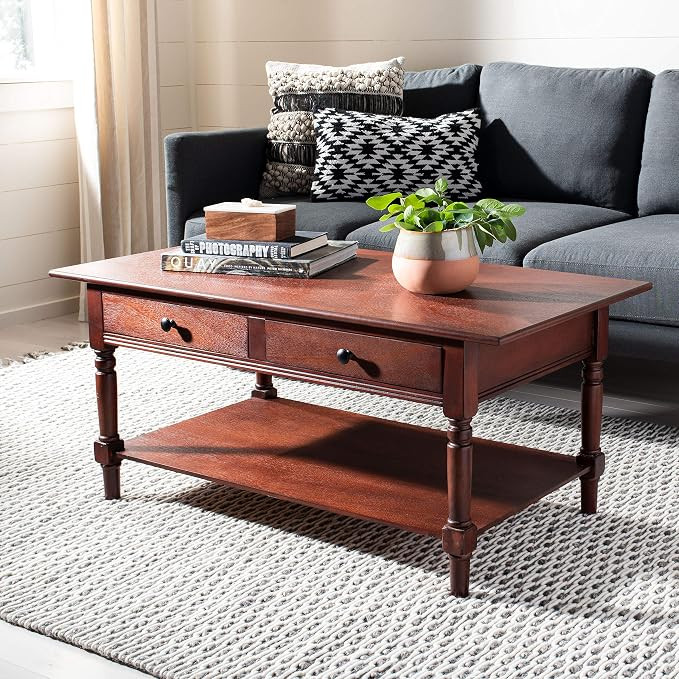 Safavieh American Homes Collection Boris Dark Cherry Coffee Table | Amazon (US)