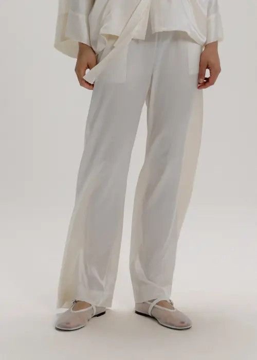 Alas Silk Wide Leg Pants in Milk White at Nordstrom, Size Small | Nordstrom