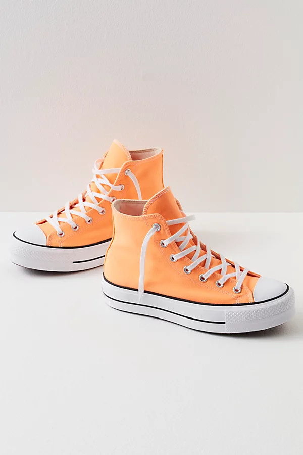 Chuck Taylor All Star Lift Hi-Top Sneaker by Converse at Free People, Peach Beam, US 5 | Free People (Global - UK&FR Excluded)