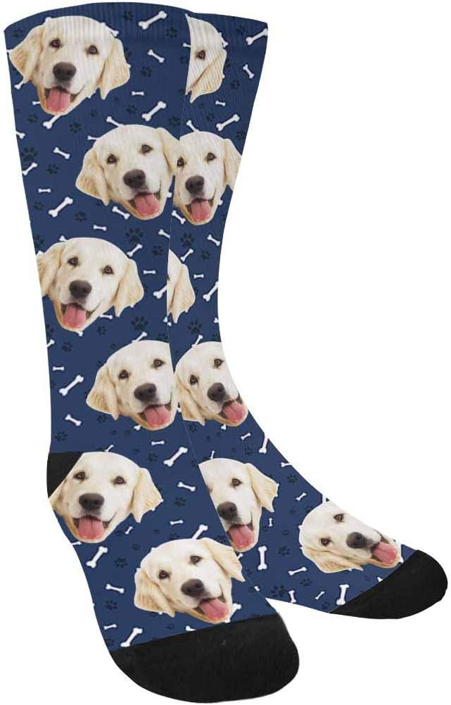 Custom Socks with Faces Change Men Face Size Personalized Printed Photo Crew Socks | Amazon (US)