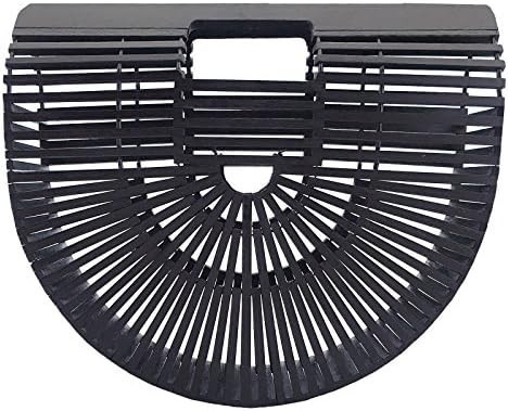 Miuco Womens Bamboo Handbag Handmade Large Tote Beach Bag | Amazon (US)