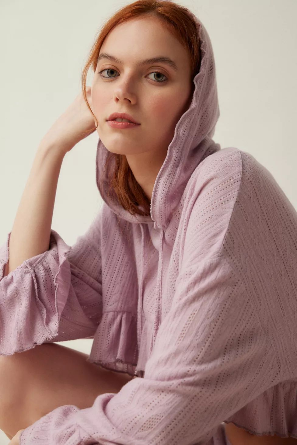 Out From Under Lizzie Hooded Long Sleeve Top | Urban Outfitters (US and RoW)