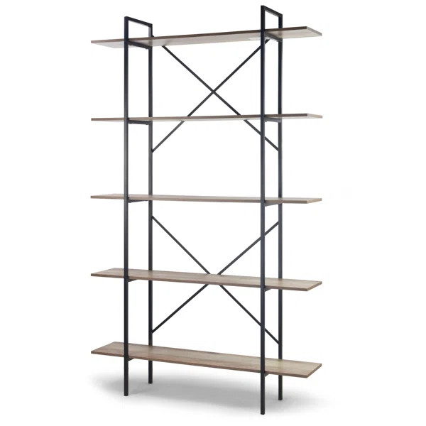Wilsonville 84.75'' H x 51.25'' W Metal Etagere Bookcase | Wayfair North America
