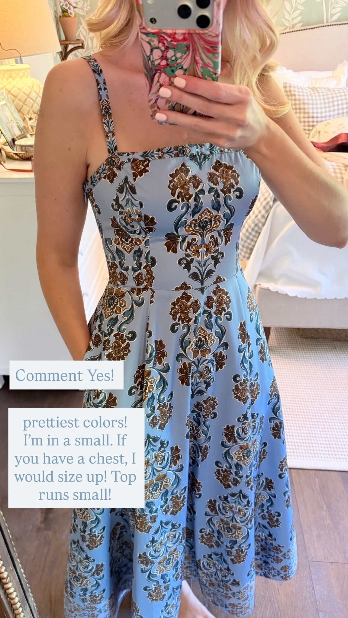 prettiest colors! 
I’m in a small. If you have a chest, I would size up! Top runs small!  @shopbop @hillhouse  Comment Yes!
