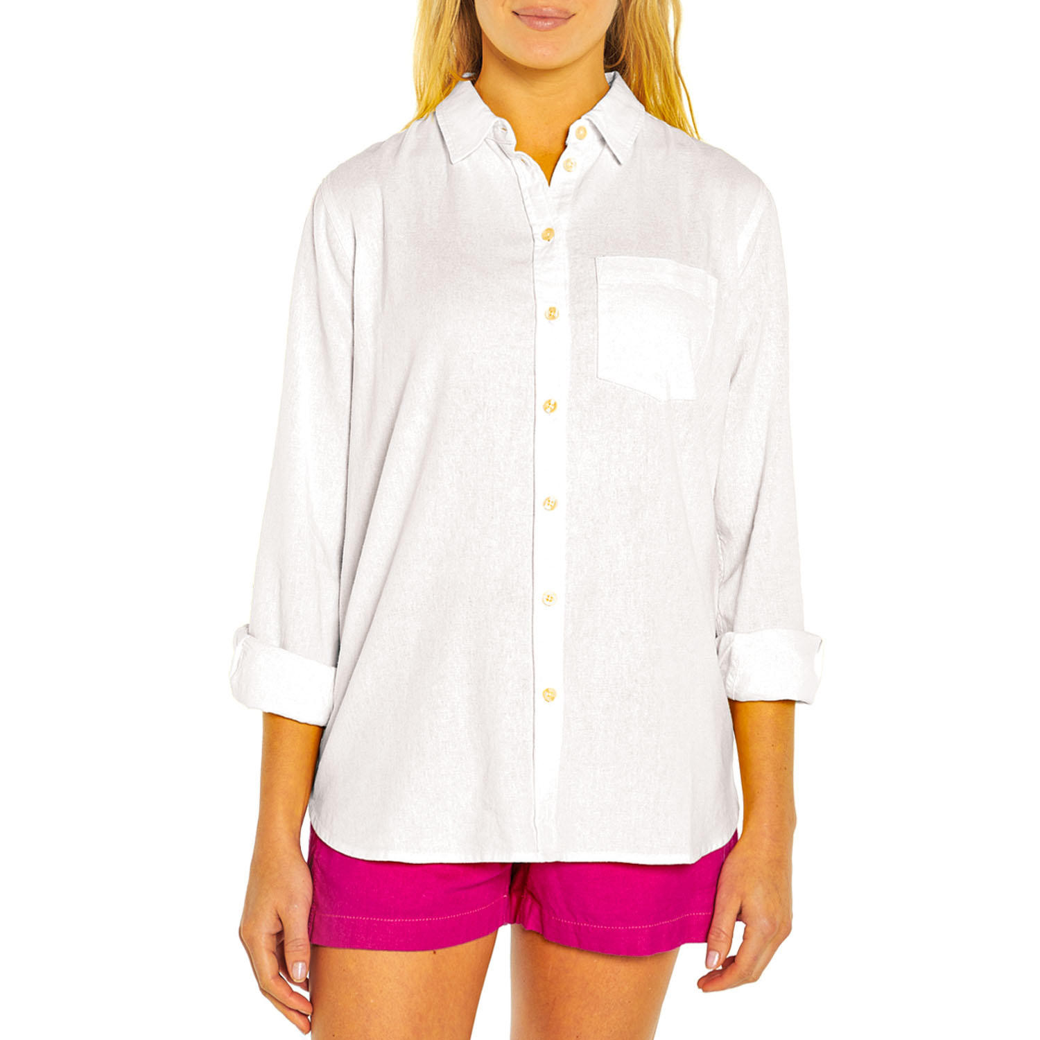 Gap Ladies Linen Button Down Top | Sam's Club