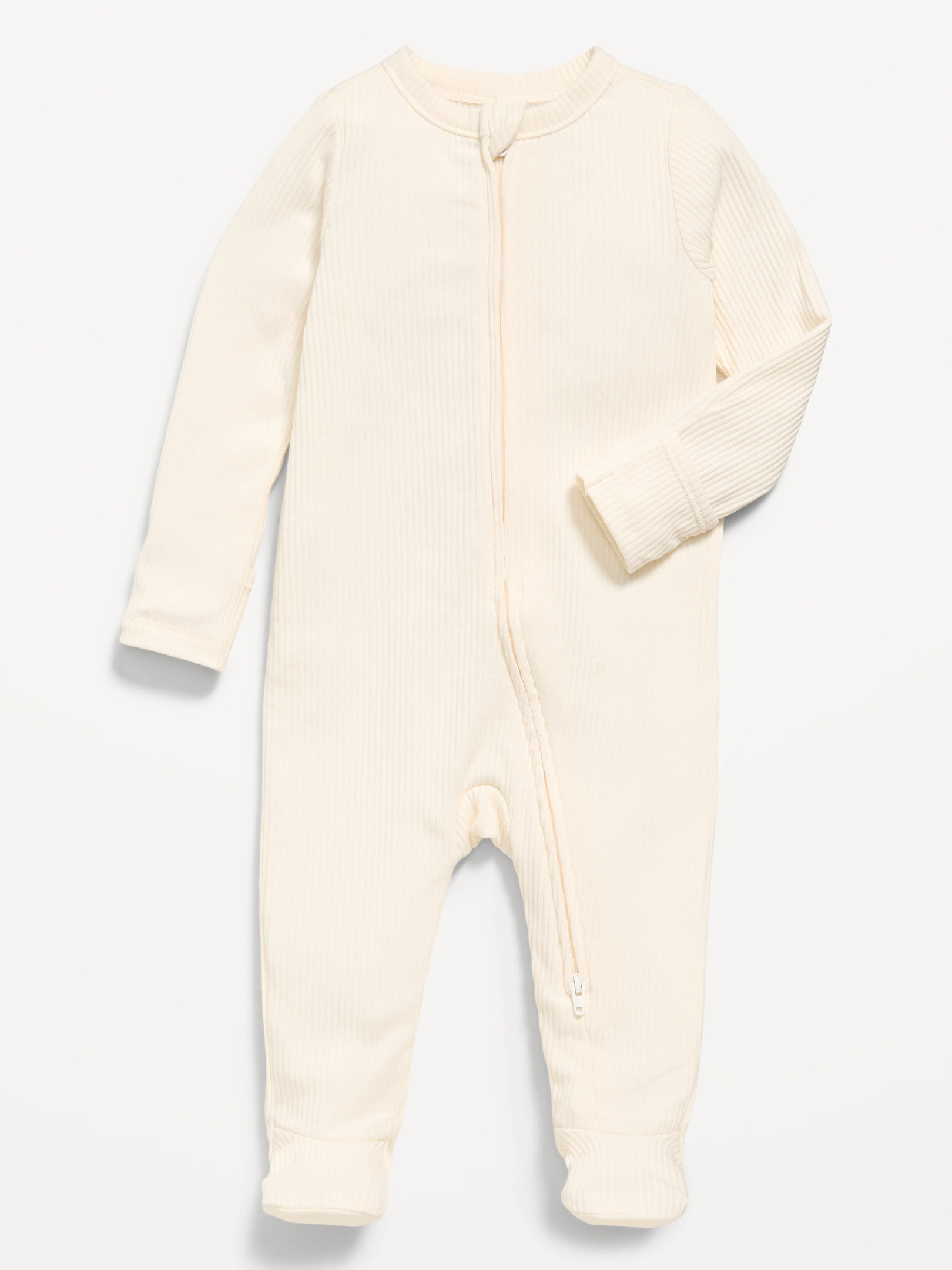 Ribbed 2-Way-Zip Sleep & Play Footed One-Piece for Baby | Old Navy (US)