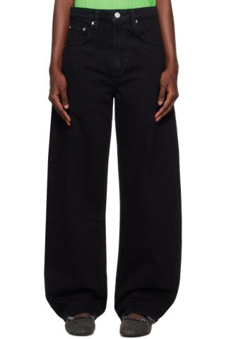 Black Long Barrel Jeans | SSENSE