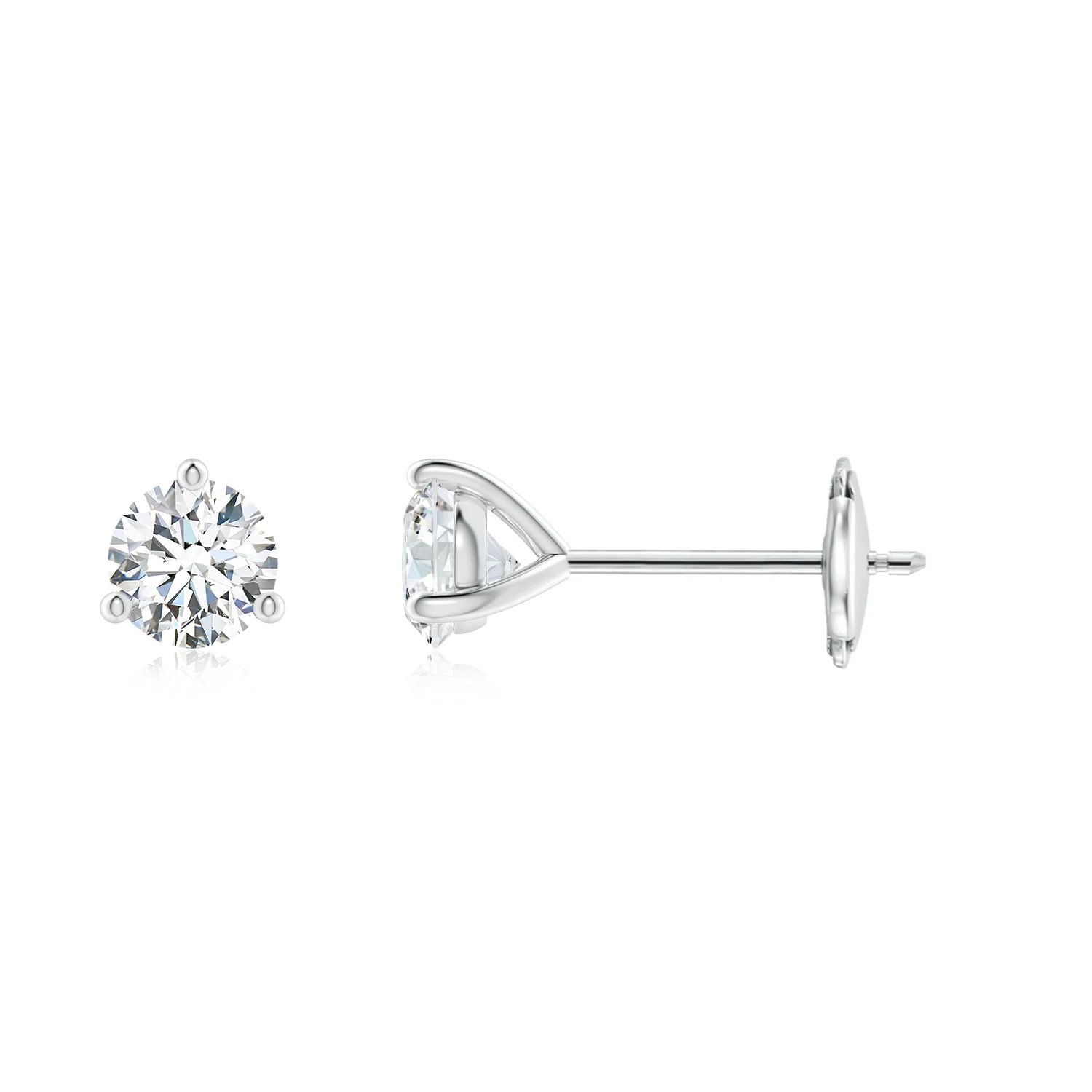 Prong-Set Round Diamond Martini Stud Earrings | Angara US