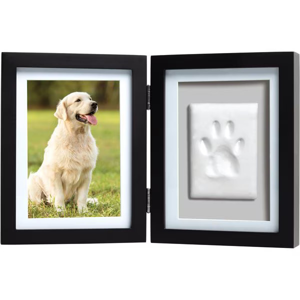 Pearhead Pet Paw Print Photo Frame with Clay Imprint Kit, Black | Chewy.com