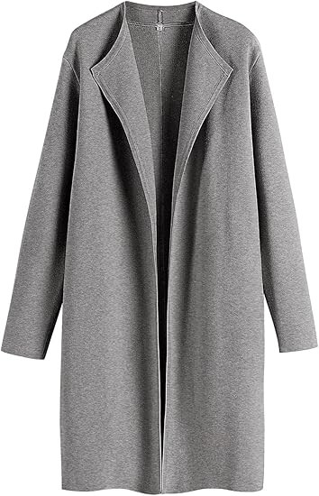 ANRABESS Women's Long Cardigans Sweater 2025 Fall Dressy Casual Lapel Knit Warm Trench Coatigan O... | Amazon (US)
