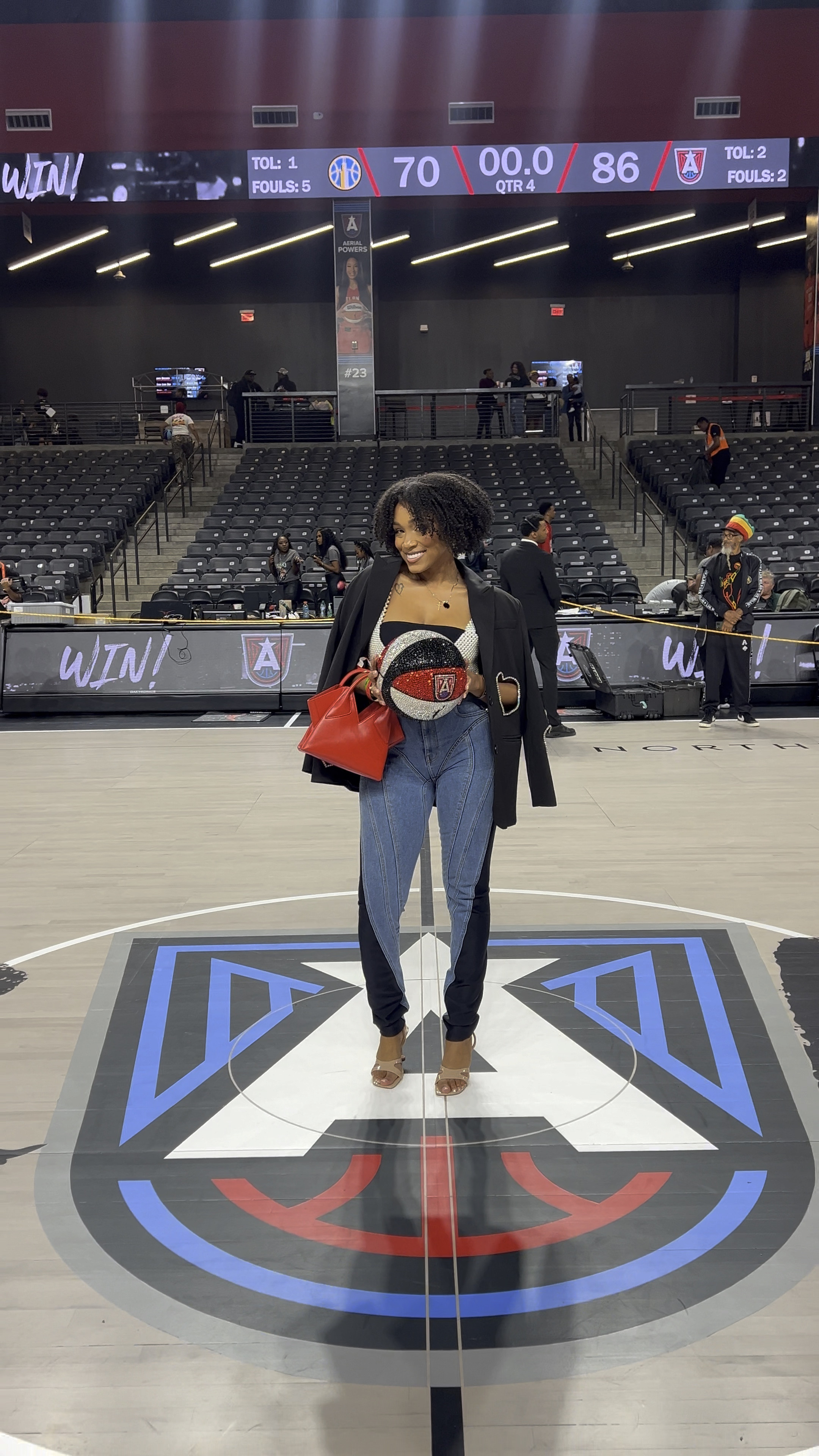 What I wore to the Atlanta dream versus Chicago sky basketball game 🏀

These Mugler twisted jeans are such a showstopper. They add Shaik to the body and they are so fun to wear. ✨ paired with my Hanifa red mini bag and lots of texture like pearl and rhinestones.

#LTKStyleTip #LTKItBag #LTKMidsize